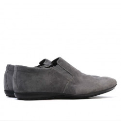 Herren Freizeitschuhe 760 grau Veloursleder