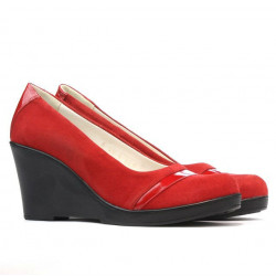 Damen Freizeitschuhe 647 rot Veloursleder