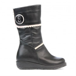 Kleine Kinderstiefel 25c schwarz kombiniert