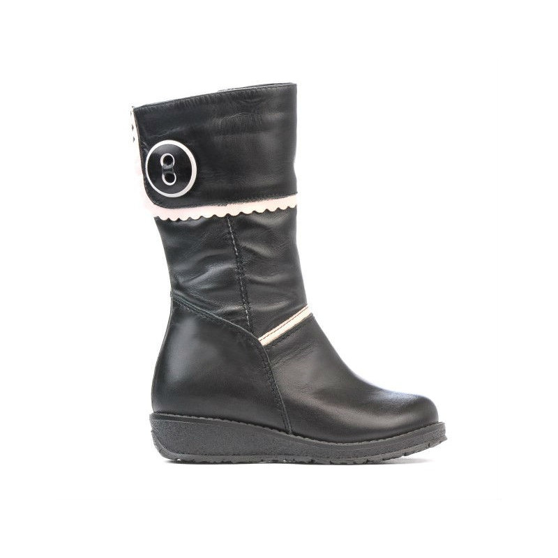 Kleine Kinderstiefel 25c schwarz kombiniert
