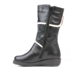 Kleine Kinderstiefel 25c schwarz kombiniert