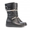 Kleine Kinderstiefel 25c schwarz kombiniert