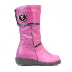 Kleinkindstiefel 25c rosa+schwarz