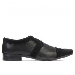 Elegante Herrenschuhe 742 schwarz kombiniert