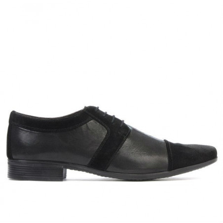 Elegante Herrenschuhe 742 schwarz kombiniert