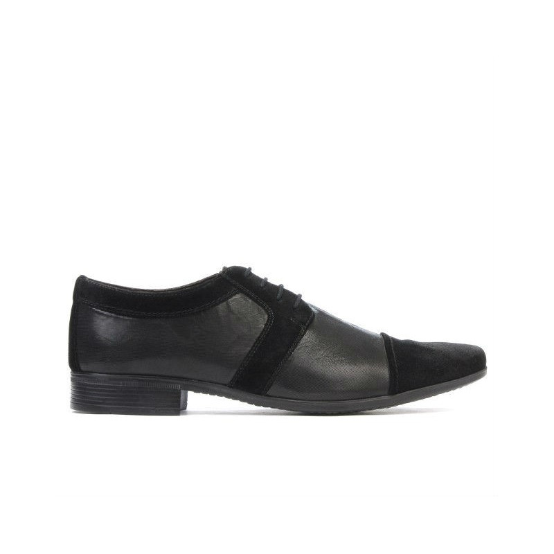 Elegante Herrenschuhe 742 schwarz kombiniert