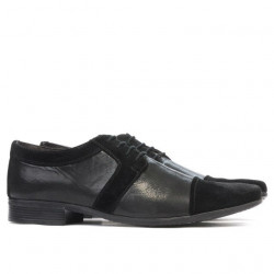 Elegante Herrenschuhe 742 schwarz kombiniert