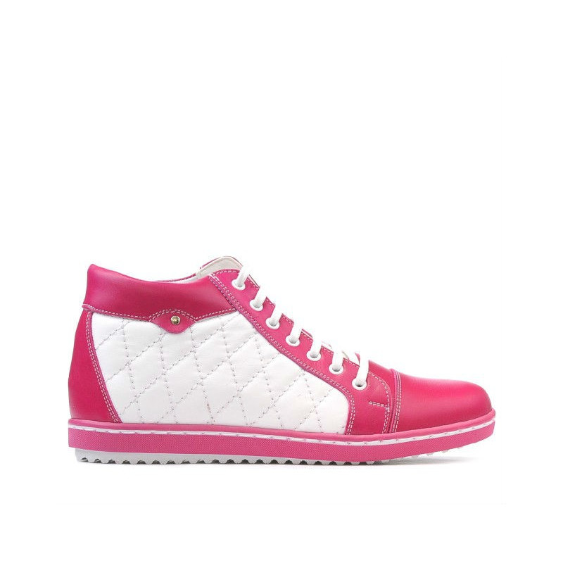 Damenstiefeletten 3283 rosa+weiß