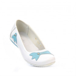 Kinderschuhe 117 weiß+blau