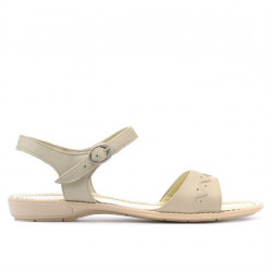 Damensandalen 590 beige+karamell