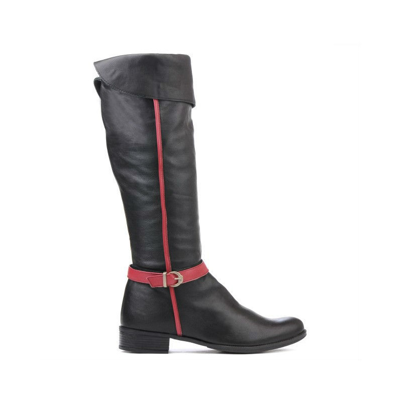 Damenstiefel 3263 schwarz+bordeaux