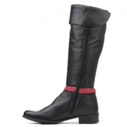 Damenstiefel 3263 schwarz+bordeaux