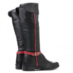 Damenstiefel 3263 schwarz+bordeaux