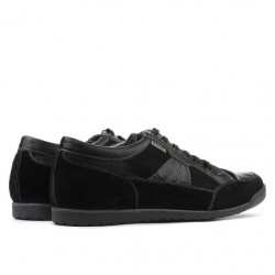 Herren-Sneaker 716 schwarz Velours+schwarz Lack