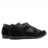 Herren-Sneaker 716 schwarz Velours+schwarz Lack