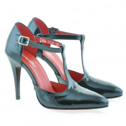 Damensandalen 1237 schwarzer Lack