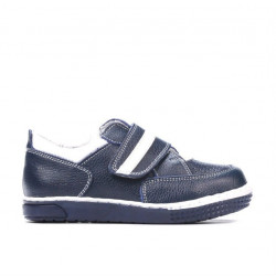 Kleine Kinderschuhe 64c indigo+weiß