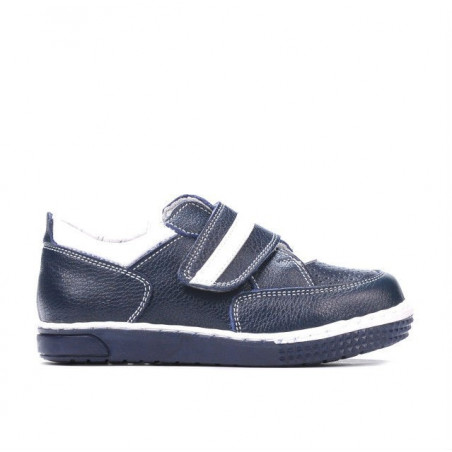 Kleine Kinderschuhe 64c indigo+weiß