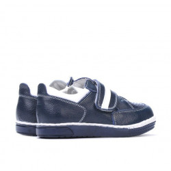 Kleine Kinderschuhe 64c indigo+weiß