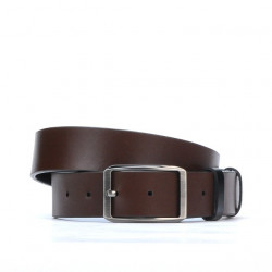 Herrengürtel 09b zweifarbig schwarz+braun