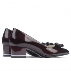 Elegante Damenschuhe 1270 Lack Bordeaux Satin