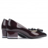 Elegante Damenschuhe 1270 Lack Bordeaux Satin