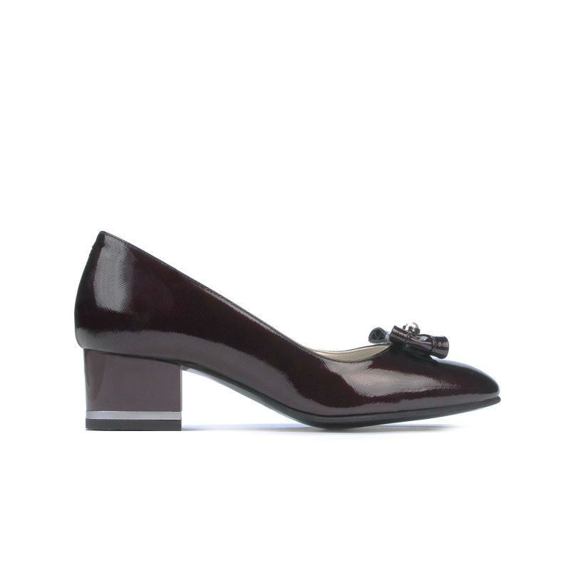 Elegante Damenschuhe 1270 Lack Bordeaux Satin