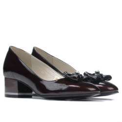 Elegante Damenschuhe 1270 Lack Bordeaux Satin