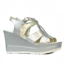 Damen Sandalen 5054 silber perlmutt