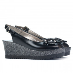 Damensandalen 5053 schwarz