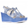 Damen Sandalen 5054 Blau Silber