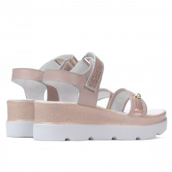 Damen Sandalen 5051 Puder Perlmutt kombiniert