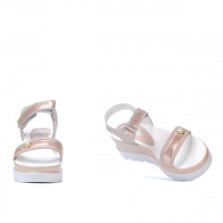 Damen Sandalen 5051 Puder Perlmutt kombiniert