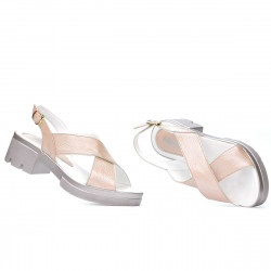 Damen Sandalen 5052 Puder Perlglanz