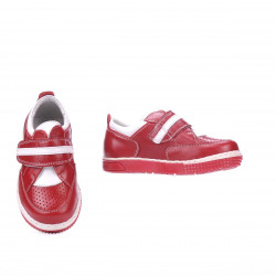 Kleinkinderschuhe 64c rot+weiß
