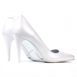 Elegante Damenschuhe 1246 Perlmuttweiß