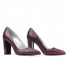 Elegante Damenschuhe 1261 Bordeaux-Perlmutt