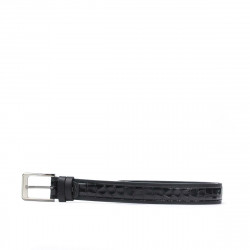 Herren Gürtel 32bc schwarz+Kroko schwarz