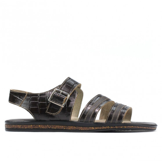 Herren-Sandalen 315 Croco Kaffee Herren-Sandalen 315 Croco Kaffee