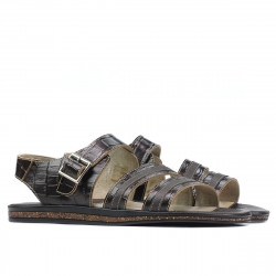 Herren-Sandalen 315 Croco Kaffee