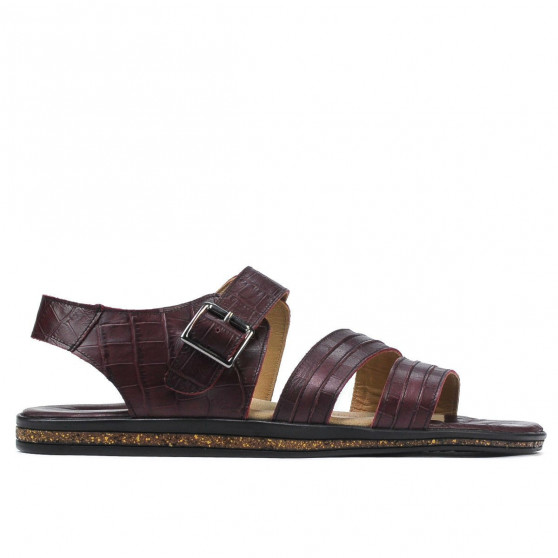 Herren-Sandalen 315 Krokodil bordeaux Herren-Sandalen 315 Krokodil bordeaux