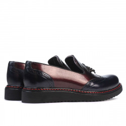 Damen-Casualschuhe 659 Lack Indigo+Bordo