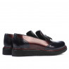 Damen-Casualschuhe 659 Lack Indigo+Bordo