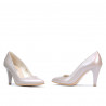Elegante Damenschuhe 1234 Cappuccino Perlmutt