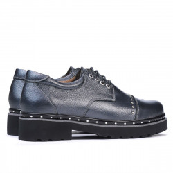 Damenschuhe lässig 6009 perlmutt anthrazit