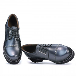 Damenschuhe lässig 6009 perlmutt anthrazit