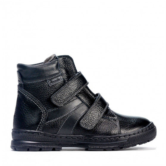 Kinderstiefel 3015 Schwarz kombiniert Kinderstiefel 3015 Schwarz kombiniert