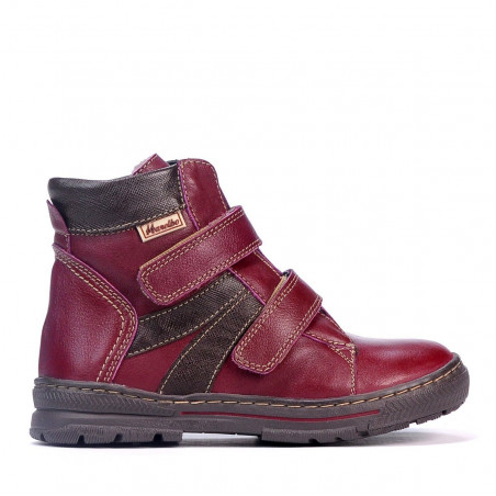 Kinderstiefel 3015 Bordeaux kombiniert