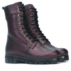 Damenstiefeletten 3337 Bordeaux Perlmutt