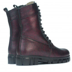 Damenstiefeletten 3337 Bordeaux Perlmutt